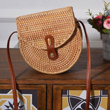 2019 Fashion Round Straw Bags Summer Style Women Handbags Bohemian Rattan Crossbody Bags Handmade Woven Beach Circular Bags