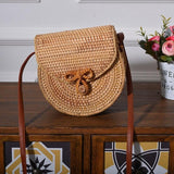 2019 Fashion Round Straw Bags Summer Style Women Handbags Bohemian Rattan Crossbody Bags Handmade Woven Beach Circular Bags