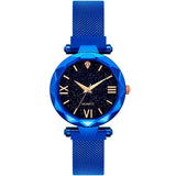 2019 Hot Sale Starry Sky Watch Women's Luxury Magnetic Magnet Buckle Quartz Wristwatch Geometric Surface Female Diamond Watches
