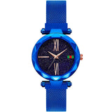 2019 Hot Sale Starry Sky Watch Women's Luxury Magnetic Magnet Buckle Quartz Wristwatch Geometric Surface Female Diamond Watches