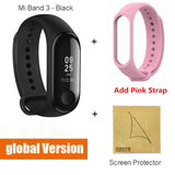 Original Xiaomi Mi Band 3 4 Global Version Smart Wristband Touch Screen Message Heart Rate Time Smartband Fitness Bracelet Watch