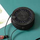 Bali Island Hand Woven Bag Round Bag buckle Rattan  Straw Bags Satchel Wind Bohemia Beach Circle Bag